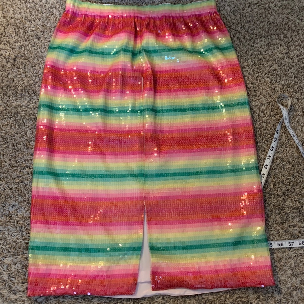 NWT jcrew pull on watermelon straight skirt